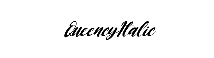 Queency Italic  免费字体下载