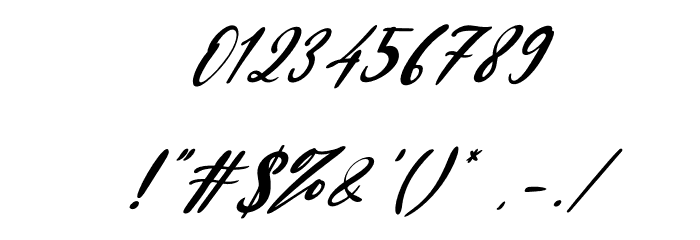 Queency Italic Font OTHER CHARS