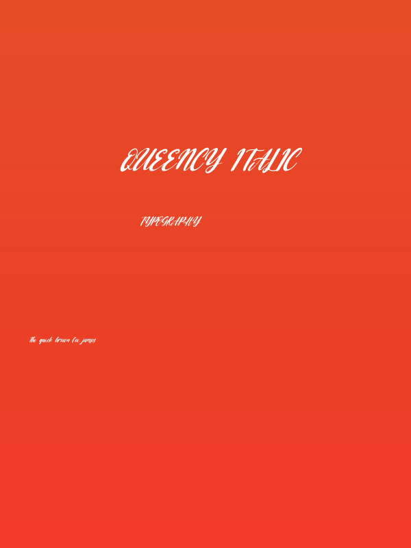Queency Italic Poster