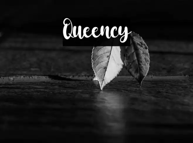 Queency Font examples