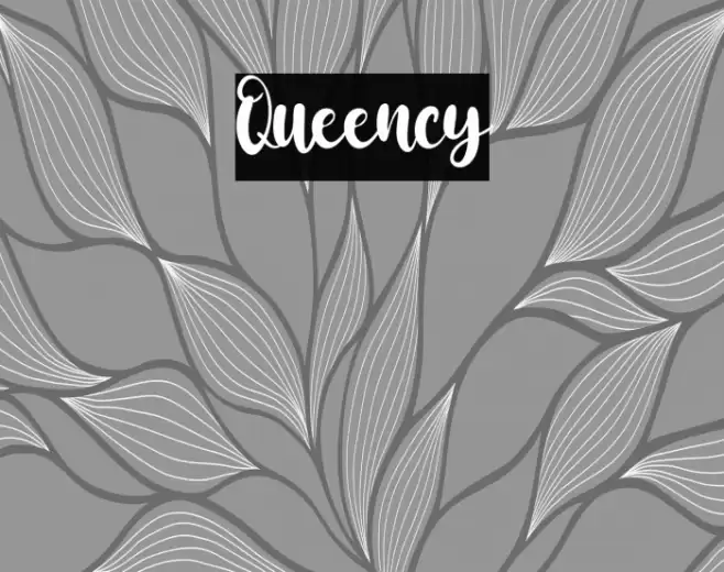 Queency Font examples