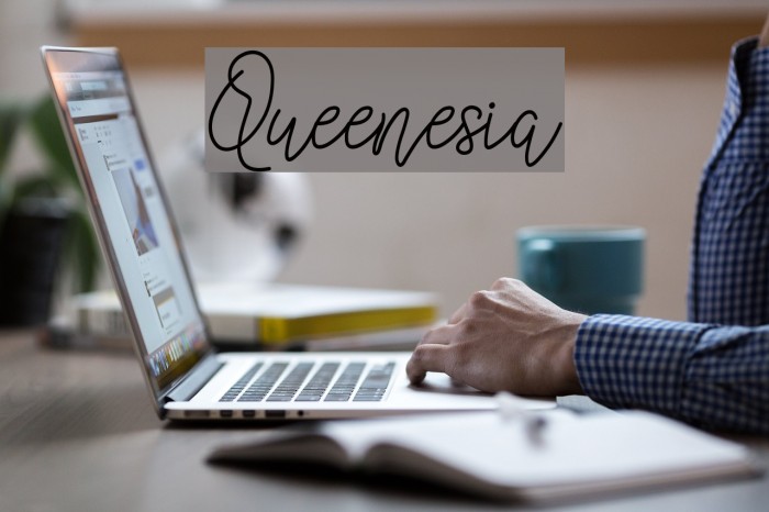 Queenesia Font examples