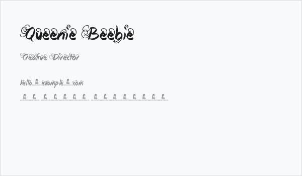 Queenie Beebie Business Card