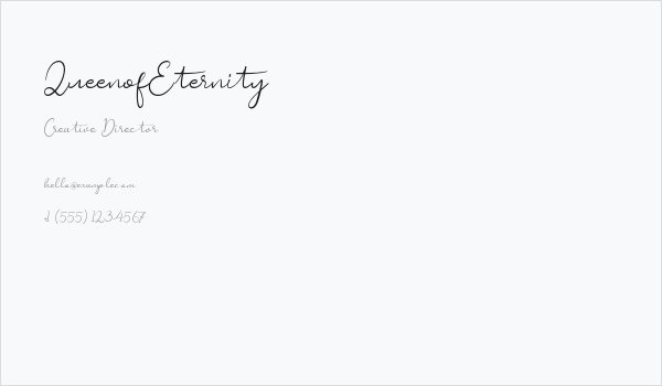 QueenofEternity Business Card
