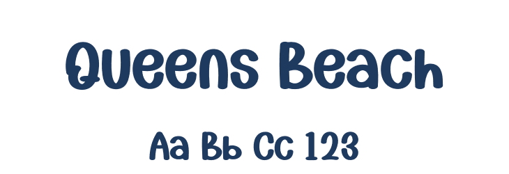 Queens Beach Font Preview