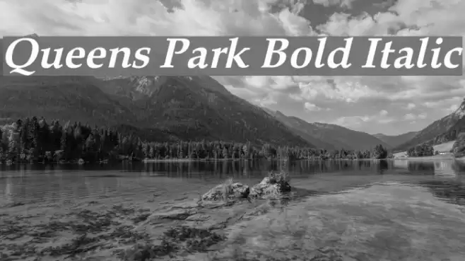 Queens Park Bold Italic Font examples