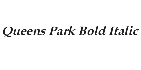 Queens Park Bold Italic Logo