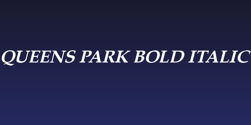 Queens Park Bold Italic Social Header