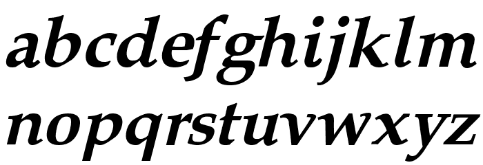 Queens Park Bold Italic Font LOWERCASE