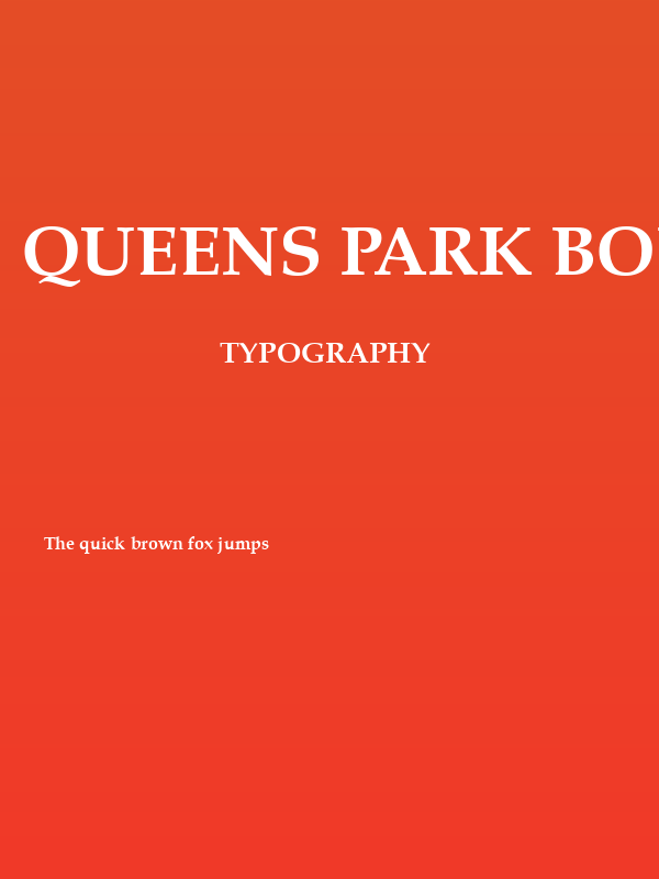 Queens Park Bold Poster