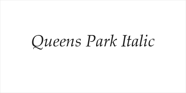 Queens Park Italic Logo