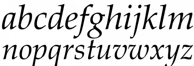 Queens Park Italic Caratteri MINUSCOLO