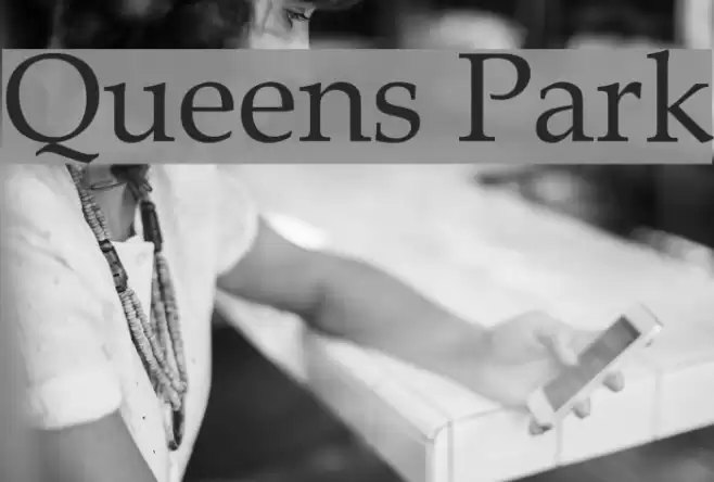 Queens Park Font examples
