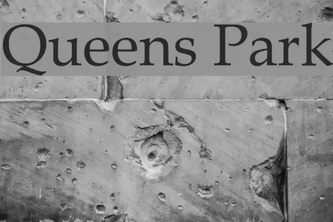 Queens Park Font examples