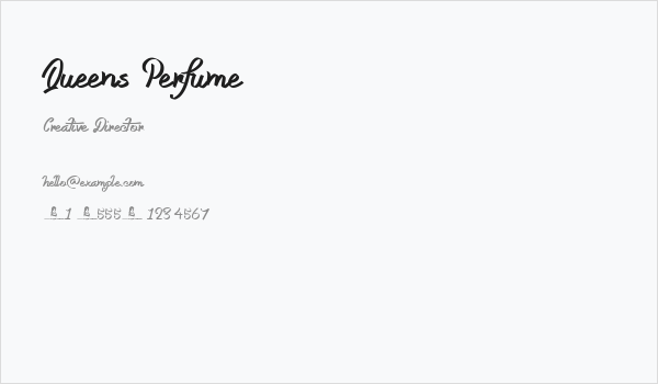 Queens Perfume Business Card