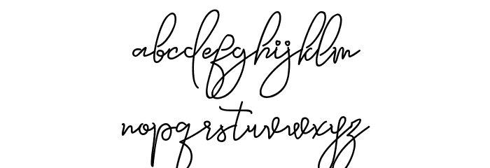 Queens Signature Font LOWERCASE