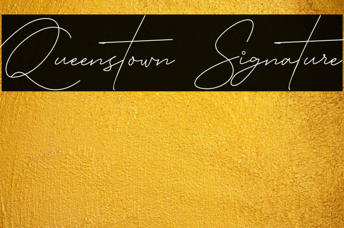 Queenstown Signature Font examples