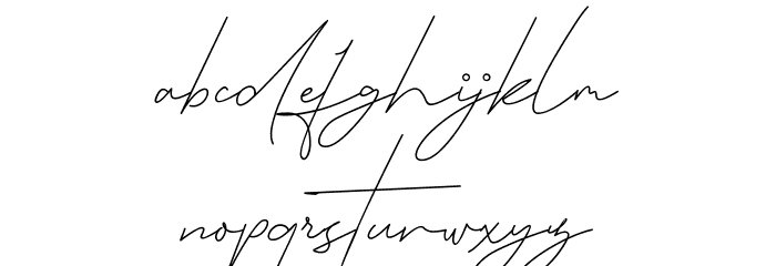 Queenstown Signature Font LOWERCASE