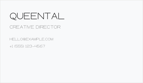 Queental Business Card