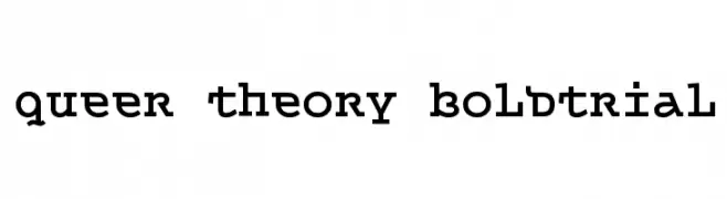 Queer Theory BoldTrial  Frei Schriftart Herunterladen
