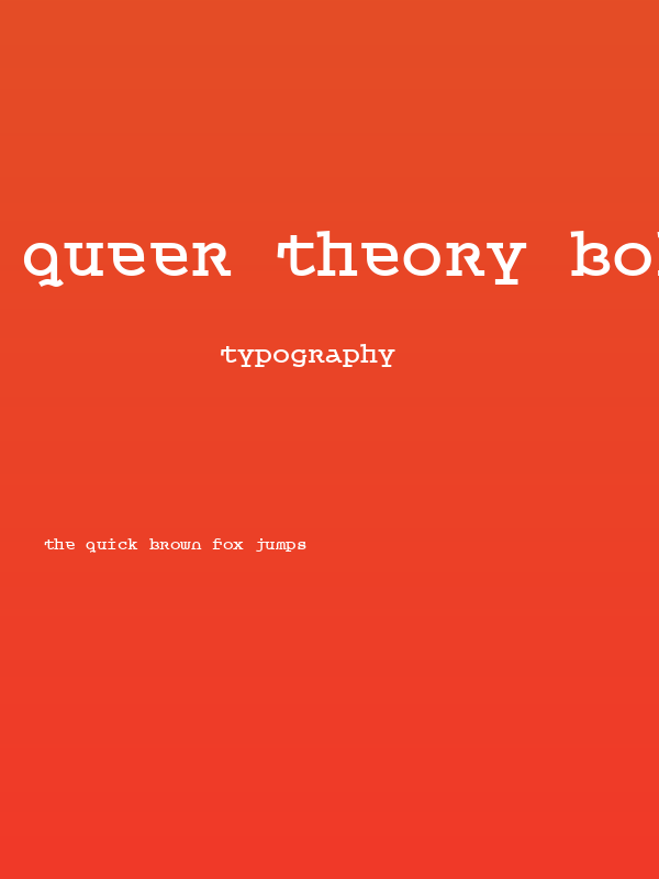 Queer Theory BoldTrial Poster