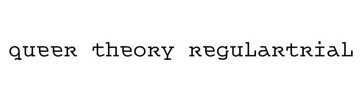 Queer Theory RegularTrial  免费字体下载
