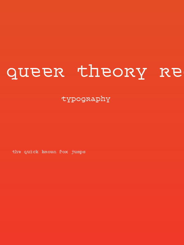 Queer Theory RegularTrial Poster