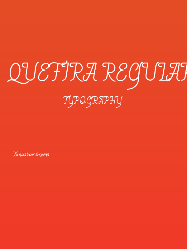 Quefira Regular Poster