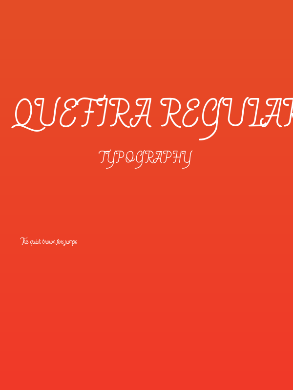 Quefira Regular Poster