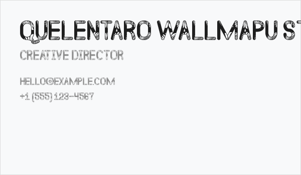 Quelentaro Wallmapu St Business Card