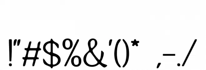 QuelityDEMO Font OTHER CHARS