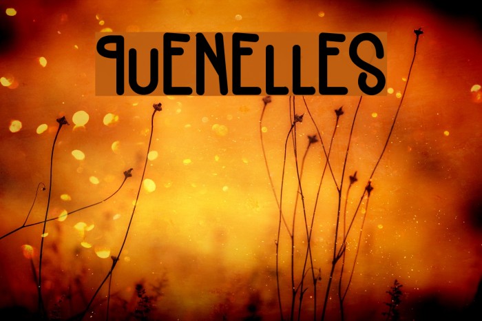 Quenelles Font examples