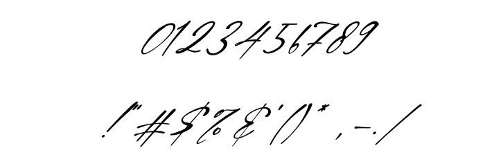 Quenisha Italic Font OTHER CHARS