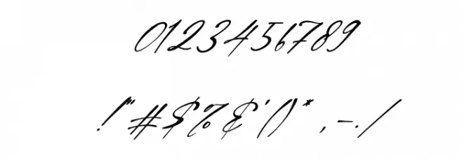 Quenisha Italic Font OTHER CHARS