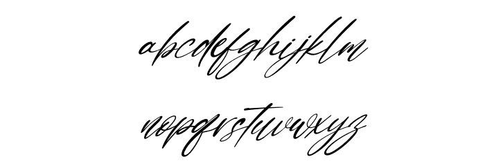 Quenisha Italic Font LOWERCASE