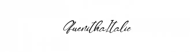 Quenitha Italic  フリーフォントのダウンロード