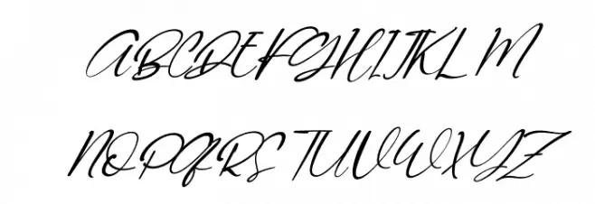 Quenitha Italic 字体 大写