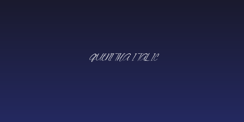 Quenitha Italic Social Header