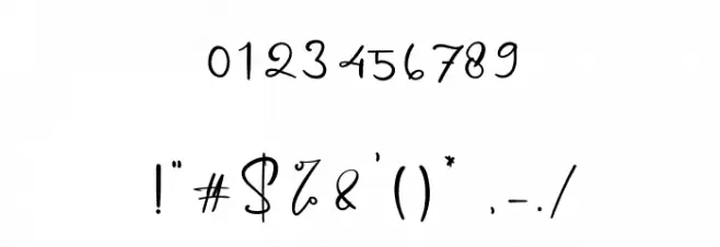 Quenitha Font OTHER CHARS