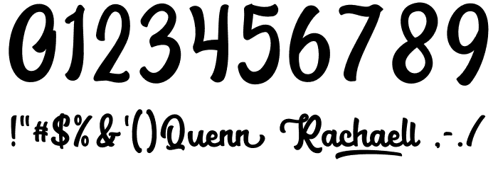 Quenn RachaellDemo Font OTHER CHARS