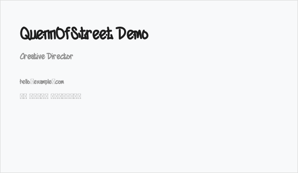 QuennOfStreet Demo Business Card