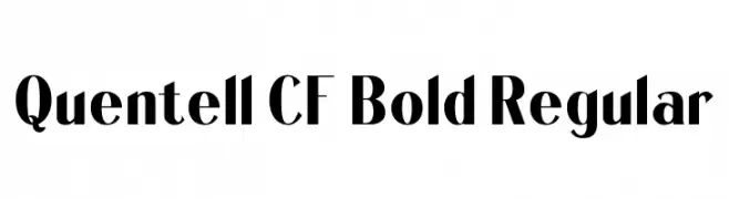 Quentell CF Bold Regular  免费字体下载