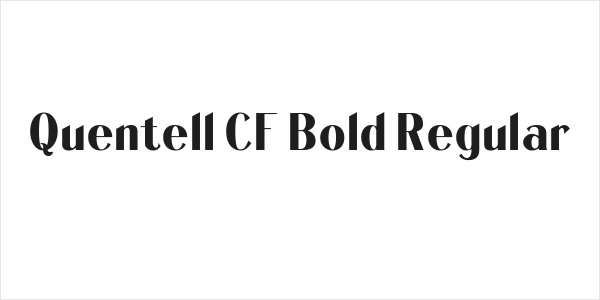 Quentell CF Bold Regular Logo