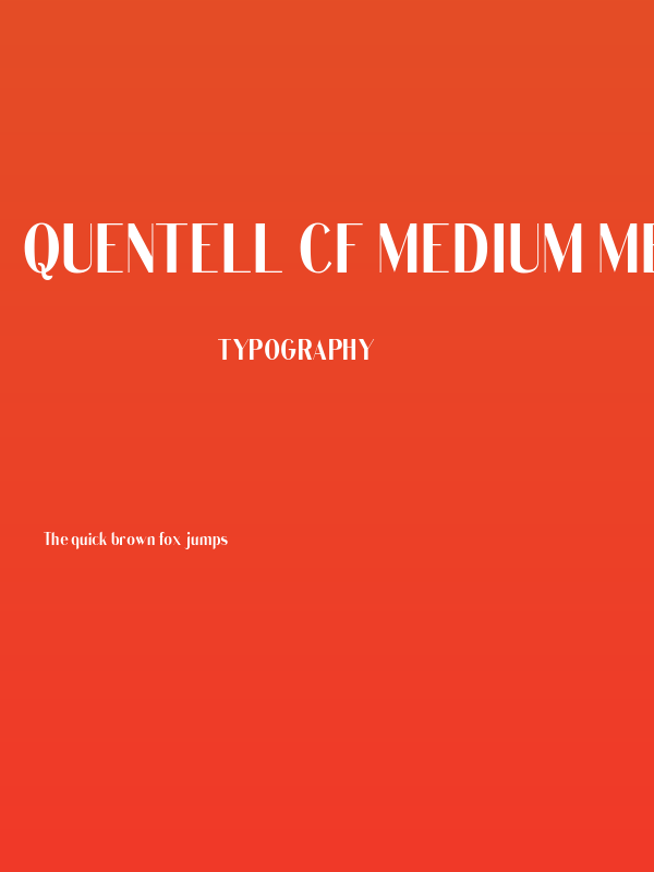 Quentell CF Medium Medium Poster