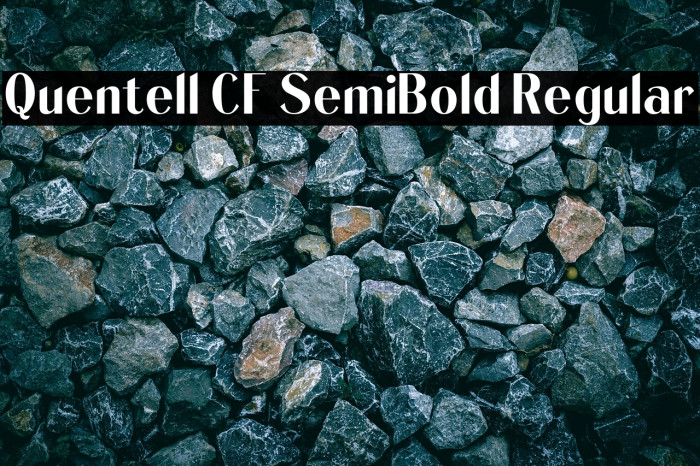 Quentell CF SemiBold Regular Example 1