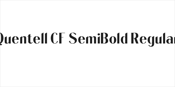 Quentell CF SemiBold Regular Logo