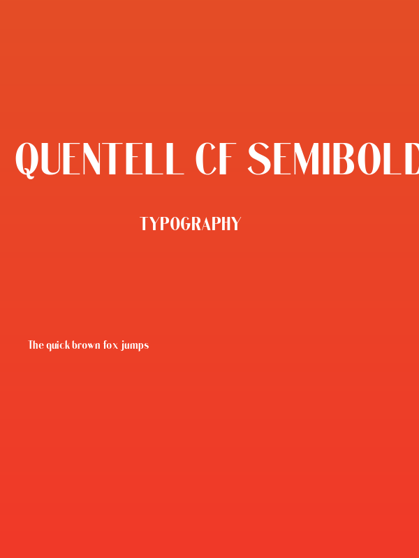 Quentell CF SemiBold Regular Poster