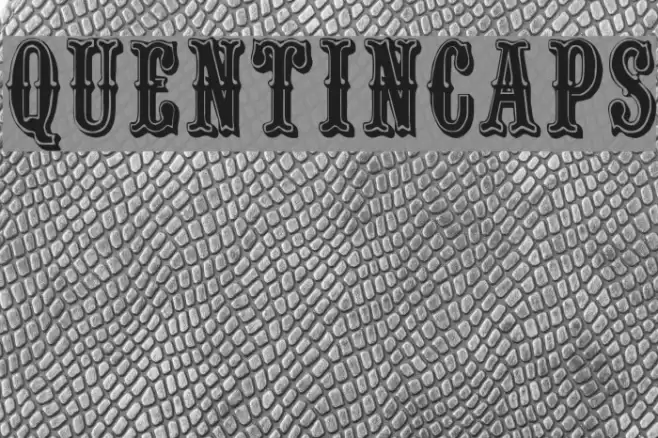 QuentinCaps Шрифта examples