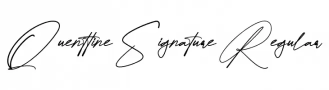Quenttine Signature Regular Fonte