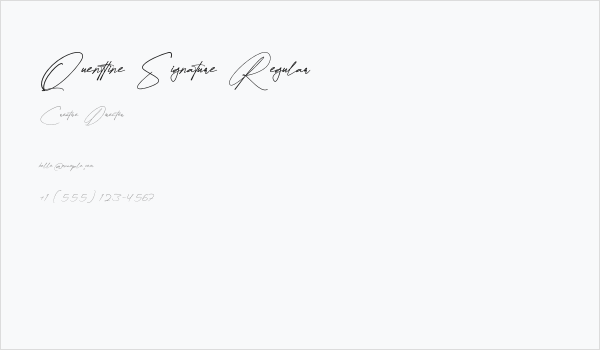 Quenttine Signature Regular Business Card